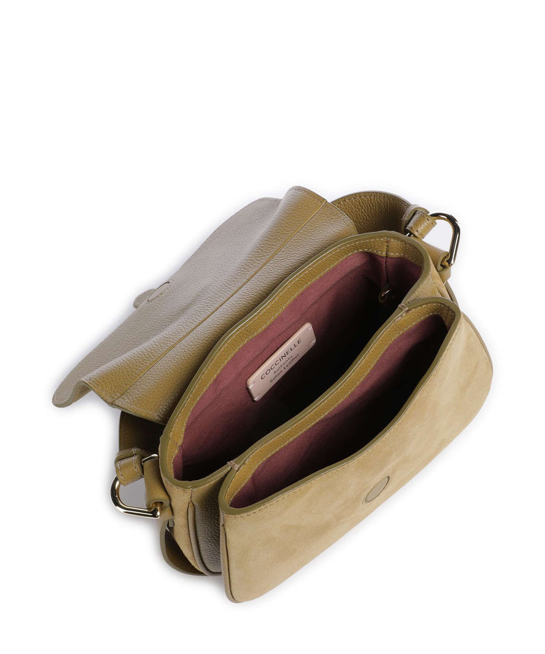 Coccinelle Mavery Suede Handbag seagrass