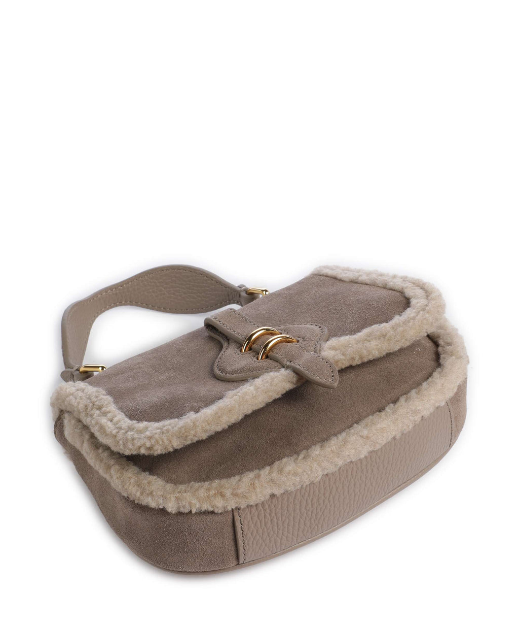 Coccinelle Mavery Suede Eco Crossbody bag warm taupe