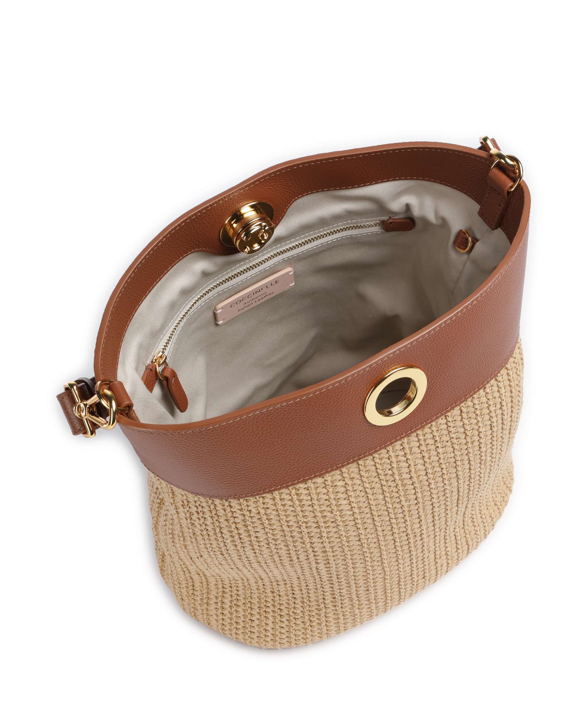 Coccinelle Nikla Bucket bag natural/cognac
