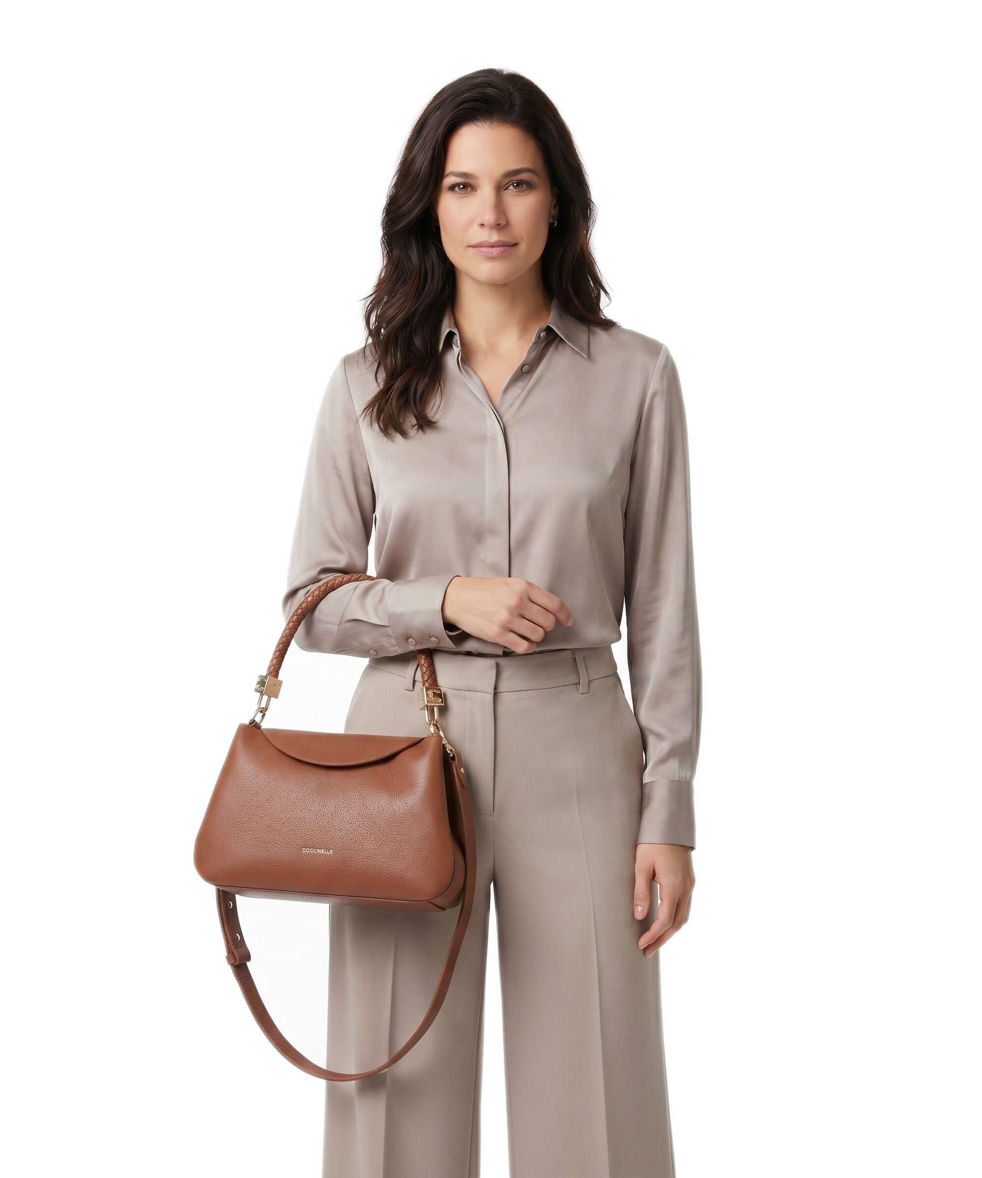 Coccinelle Tiggy Handbag cognac