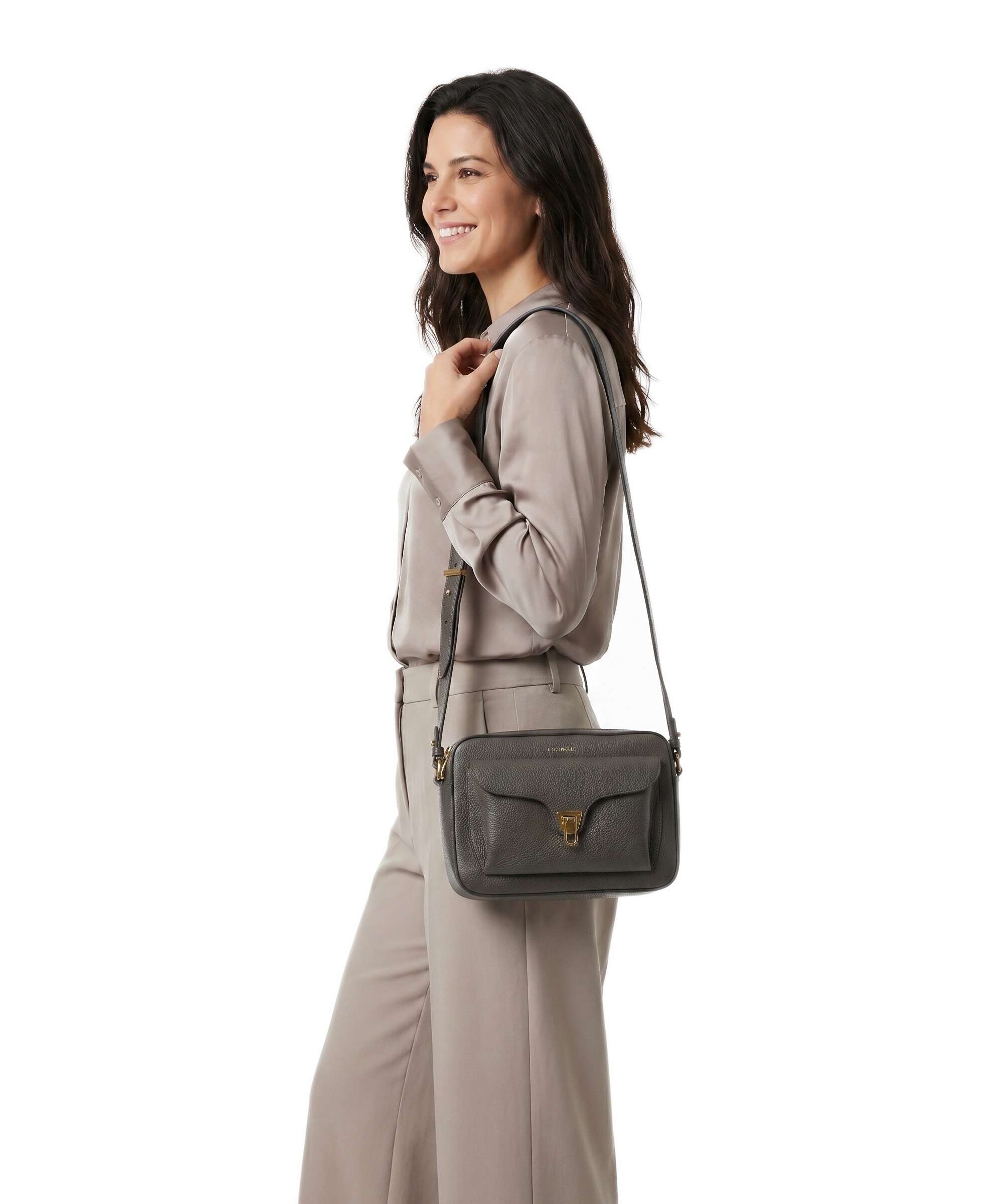 Coccinelle Beat Soft Crossbody bag fango