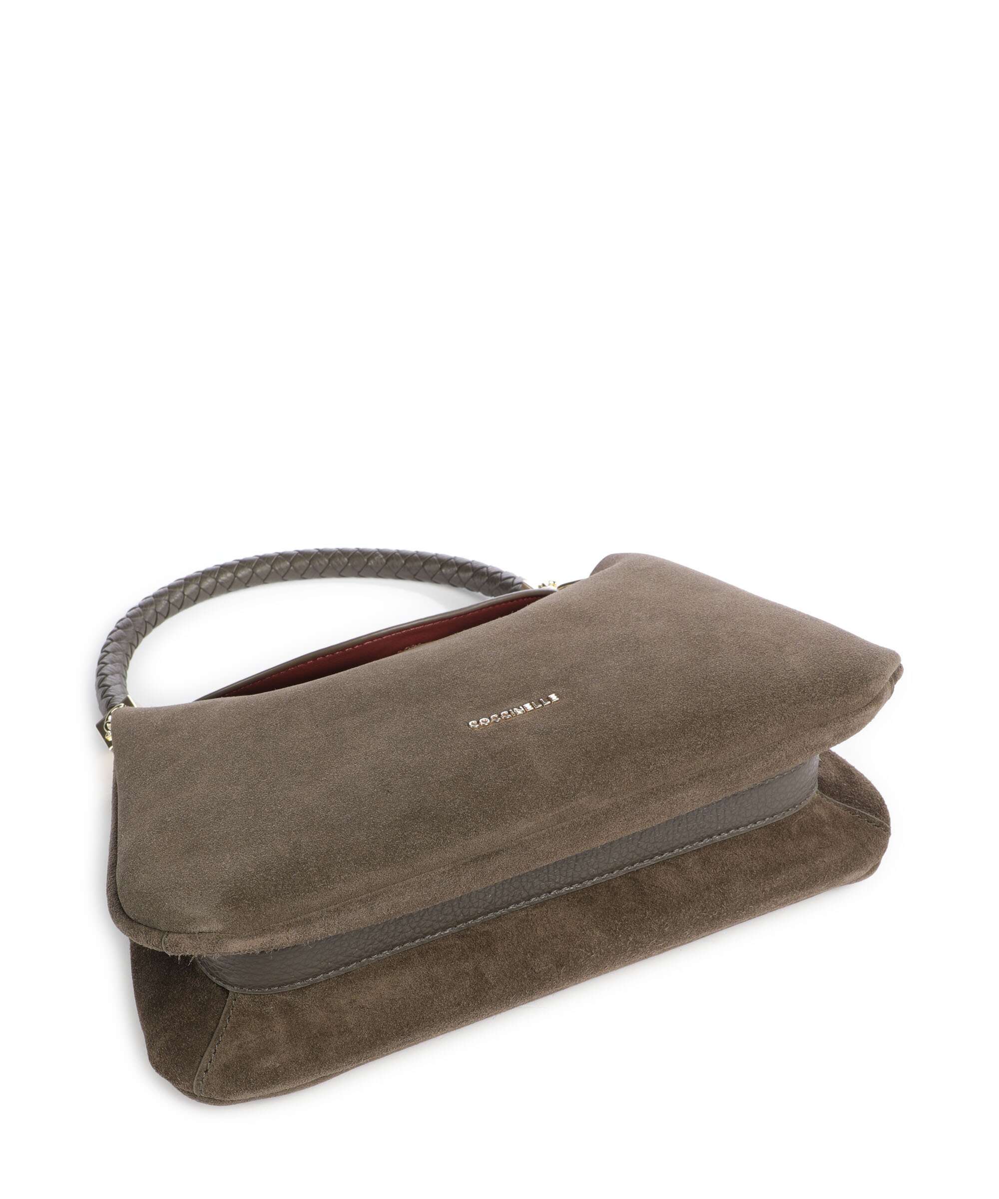 Coccinelle Tiggy Suede Shoulder bag fango
