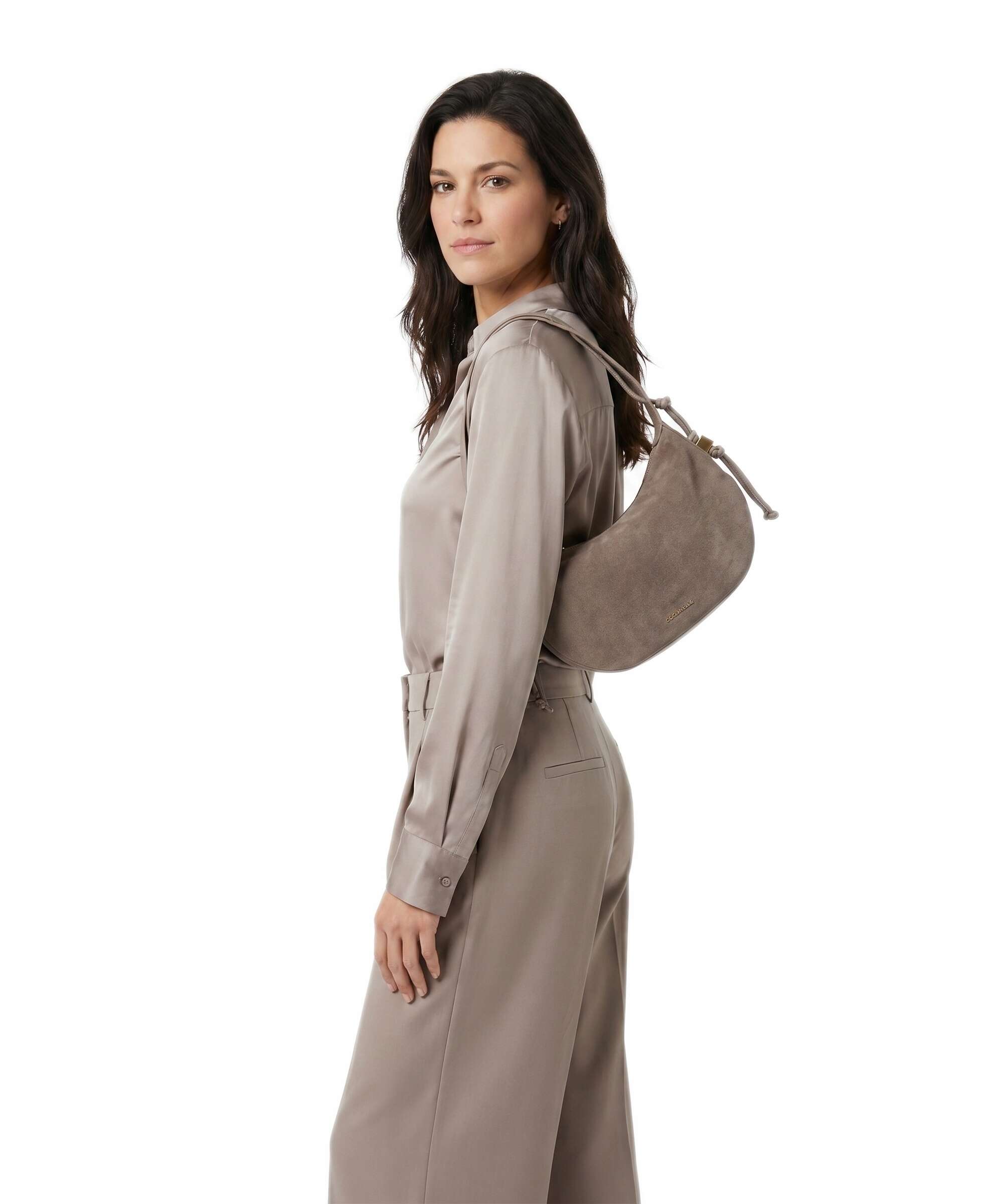 Coccinelle Thess Hobo bag warm taupe