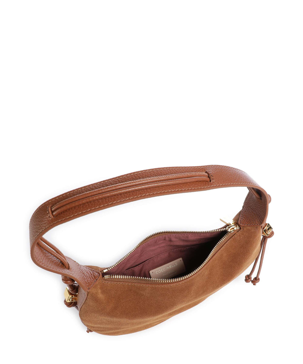 Coccinelle Thess Suede Hobo bag cognac