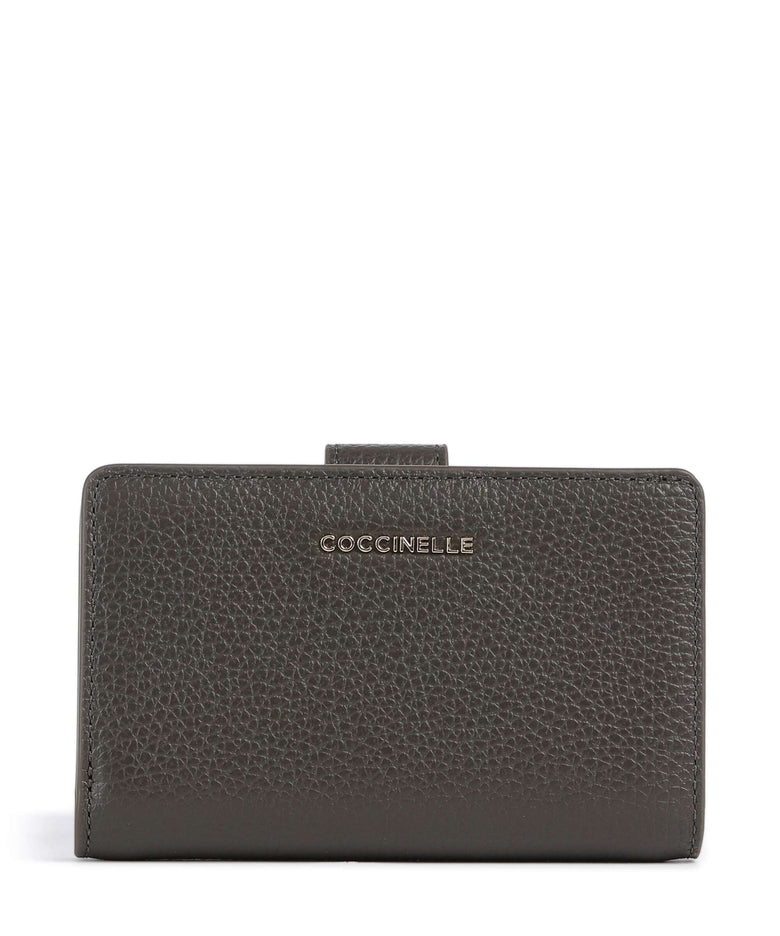Coccinelle Metallic Soft Wallet fango