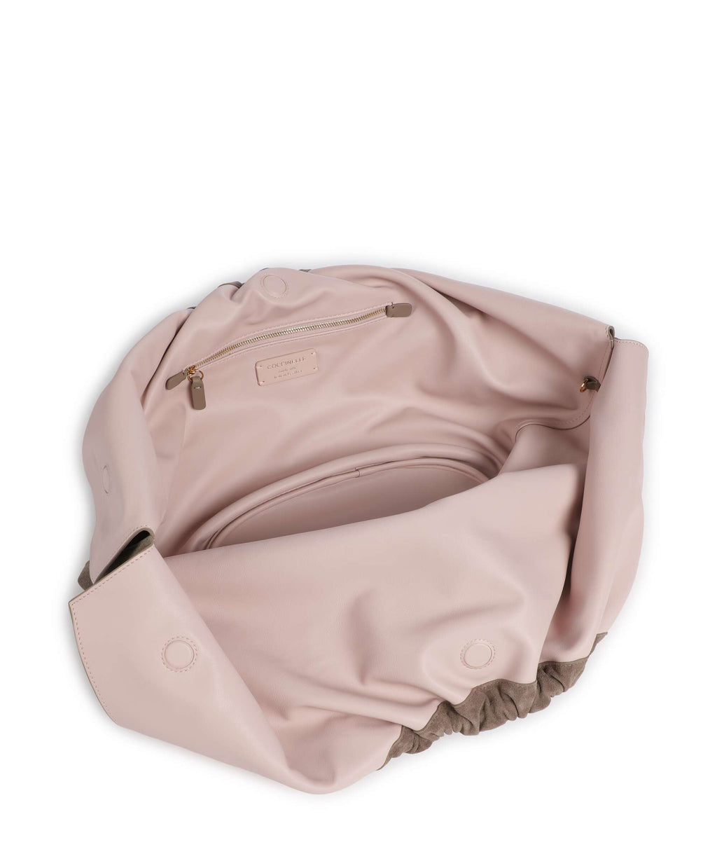 Coccinelle Smash Suede Hobo bag warm taupe