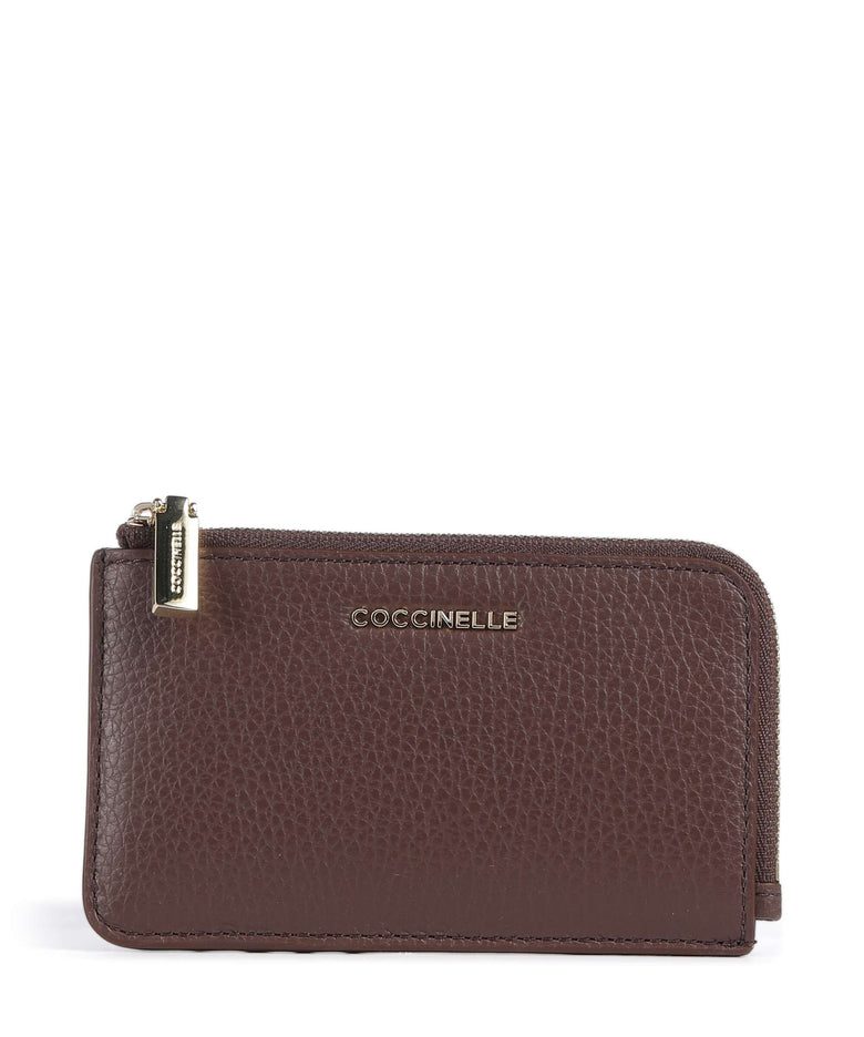 Coccinelle Metallic Soft Credit card holder berry