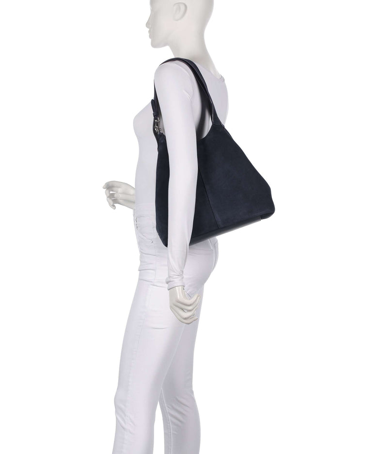 Coccinelle C-Easy Suede Hobo bag midnight blue
