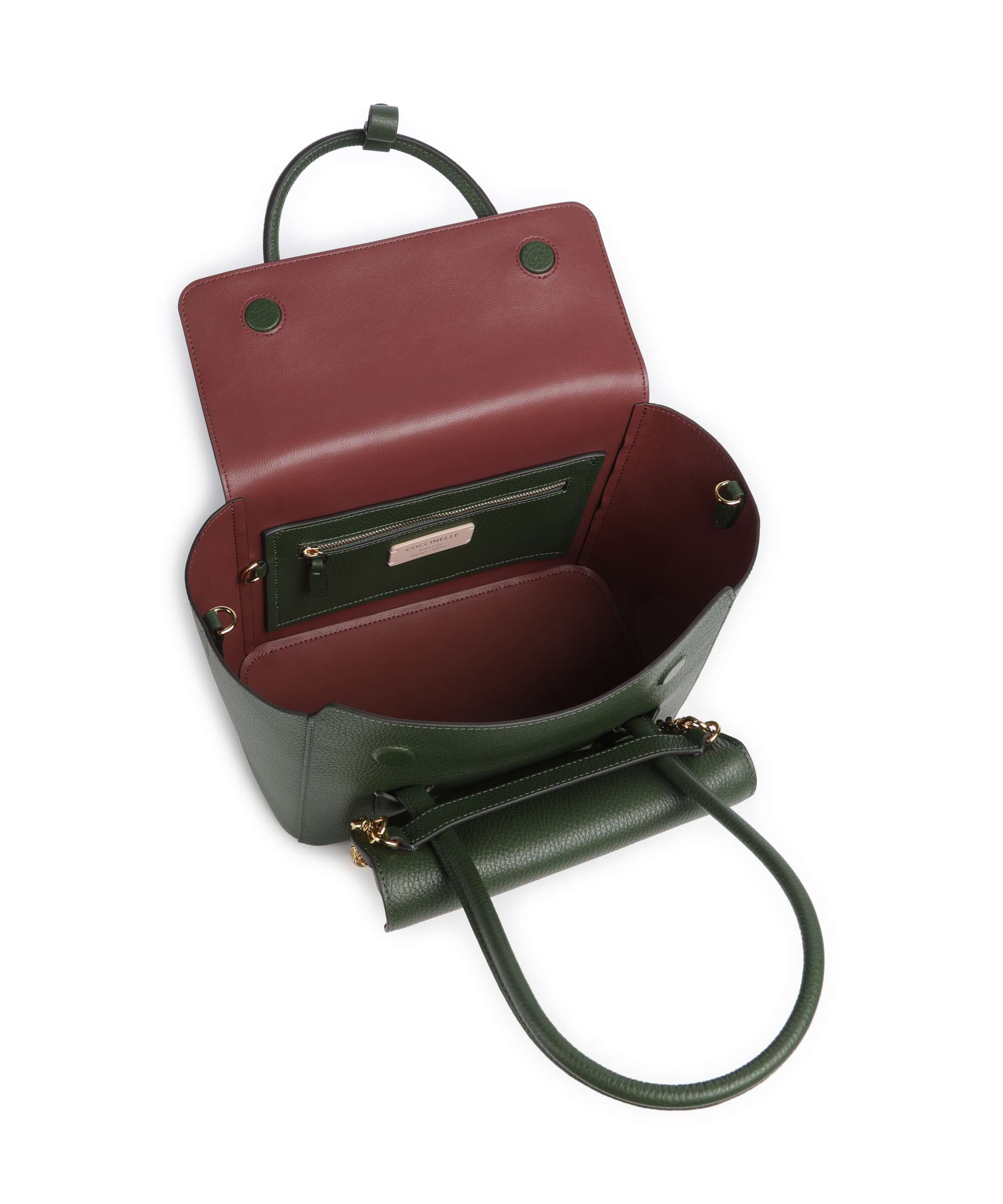 Coccinelle Beat Double Handbag garden green