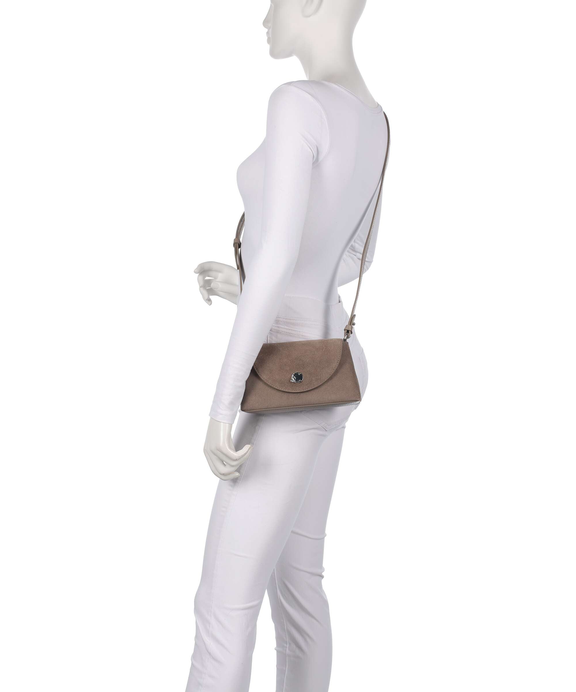 Coccinelle Nikla Suede Crossbody bag warm taupe