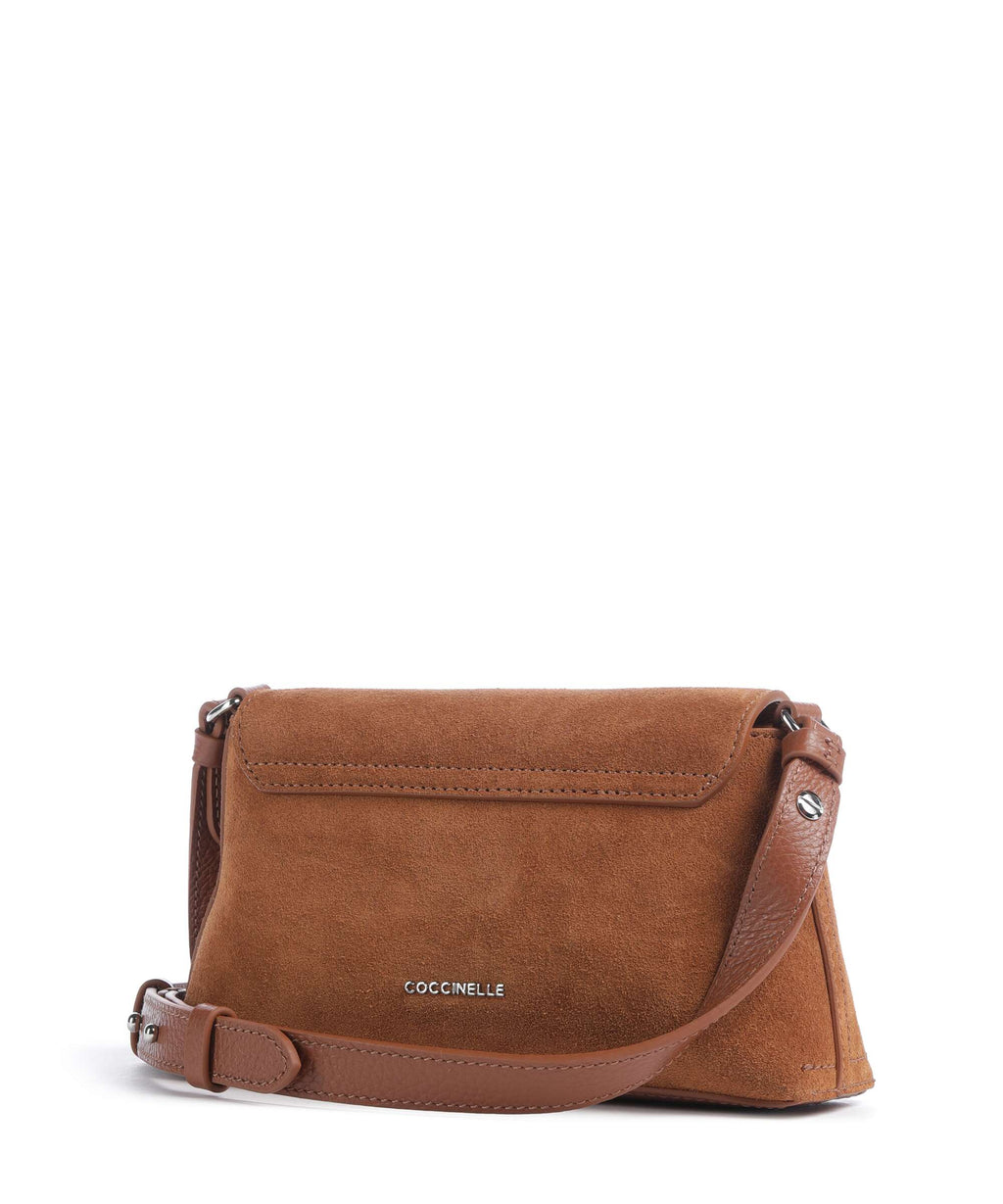 Coccinelle Nikla Suede Crossbody bag cognac