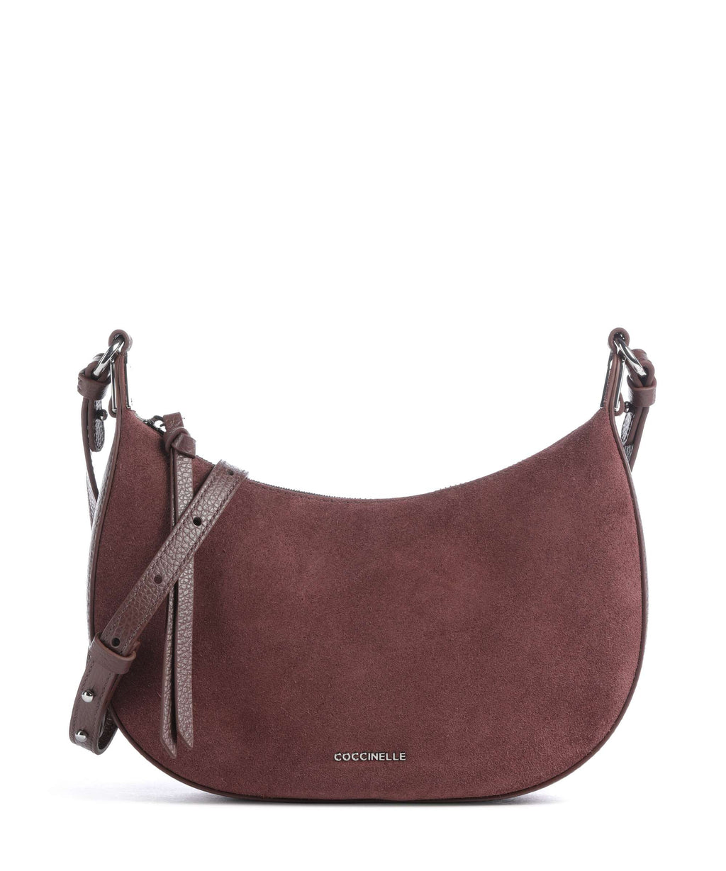 Coccinelle Fujiko Suede Crossbody bag berry