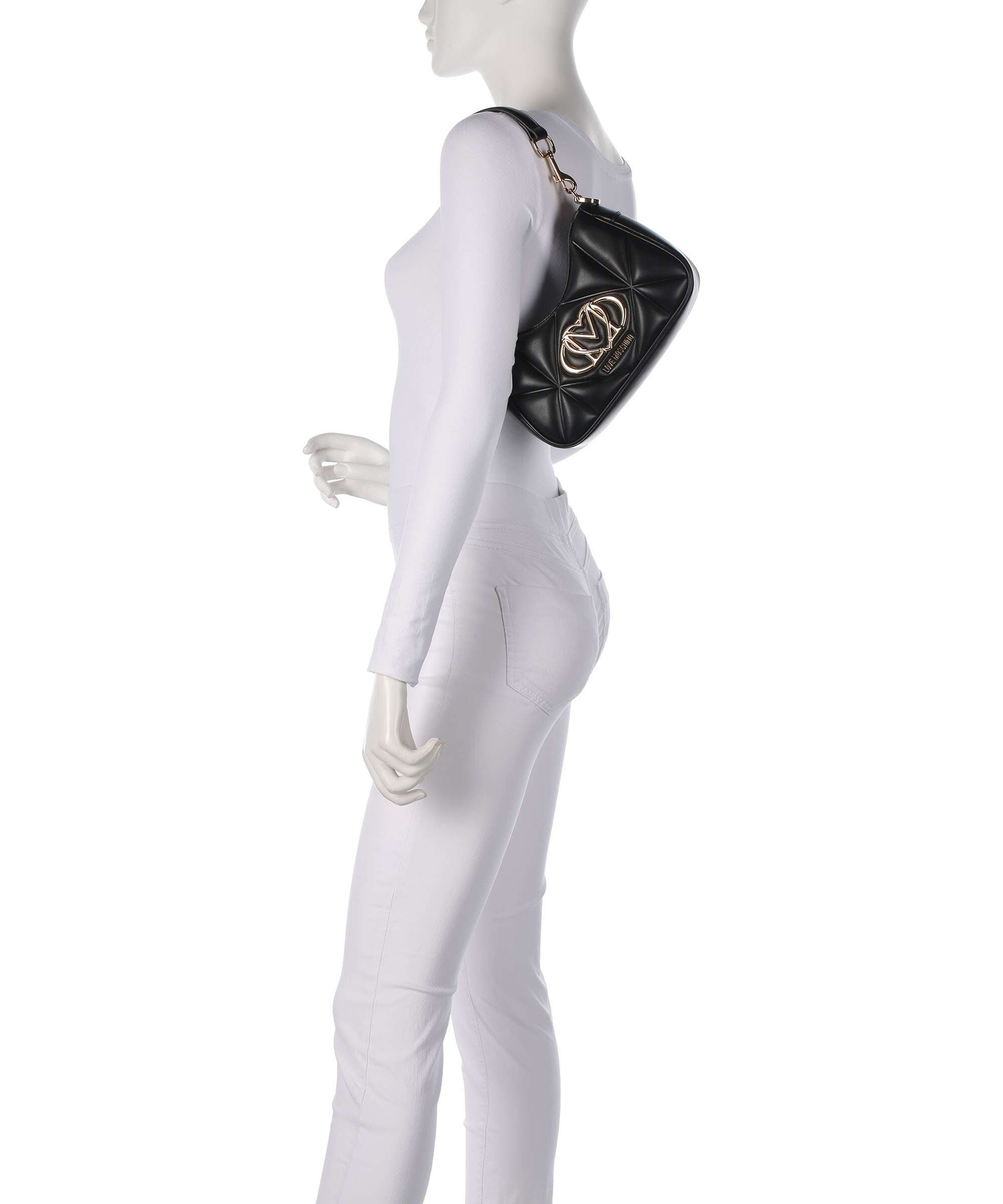 Love Moschino Embossed Q Shoulder bag black