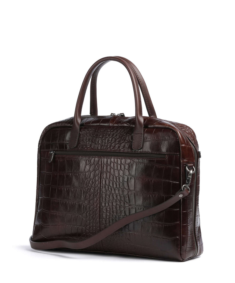 Castelijn & Beerens Croco Lisa Briefcase mocca