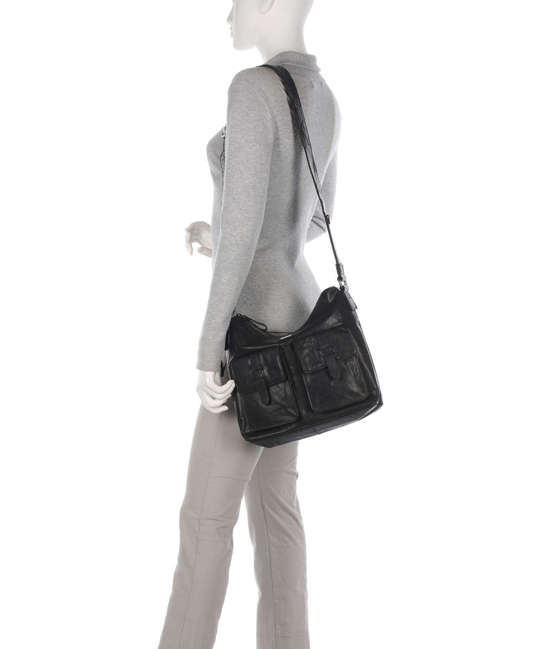 Spikes & Sparrow Bronco Hobo bag schwarz