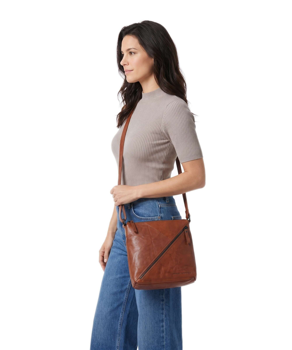 Spikes & Sparrow Bronco Chelsi Crossbody bag brandy
