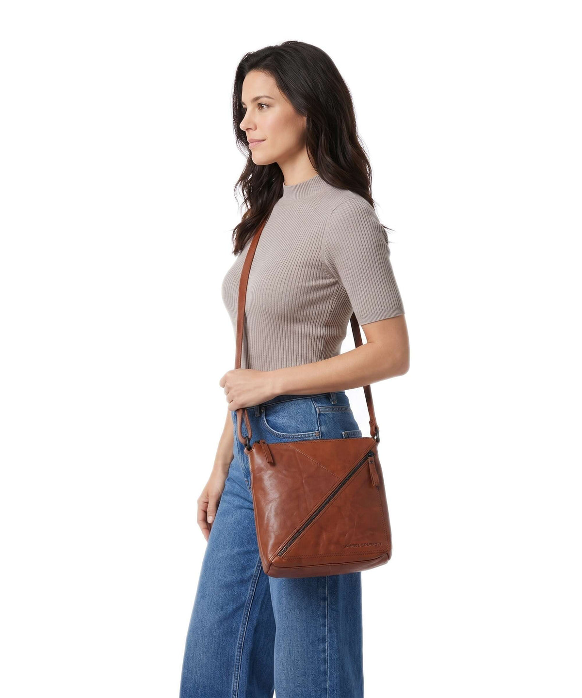 Spikes & Sparrow Bronco Chelsi Crossbody bag brandy
