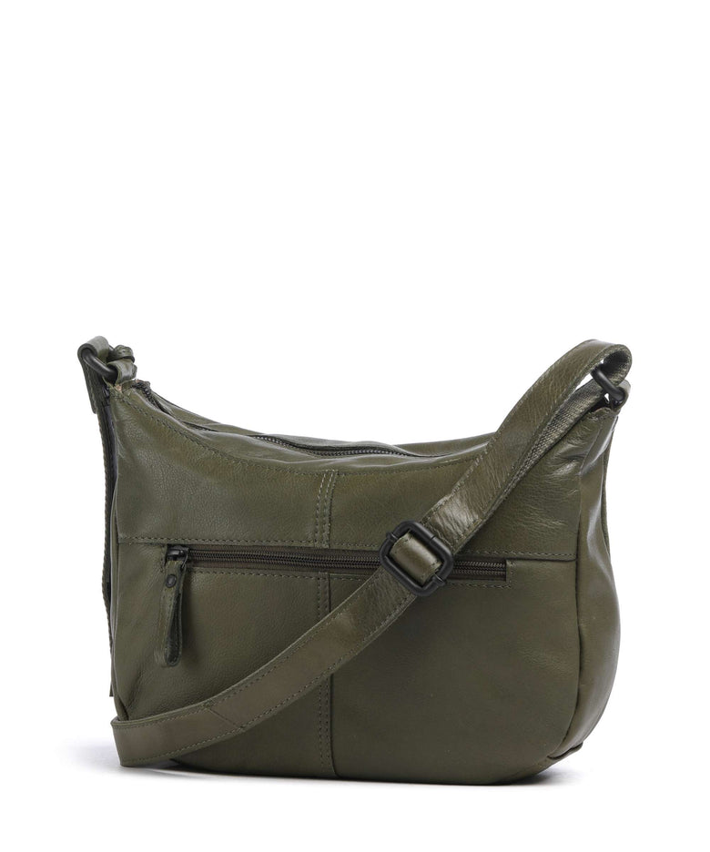 Spikes & Sparrow Suede Mix Lorain Crossbody bag green