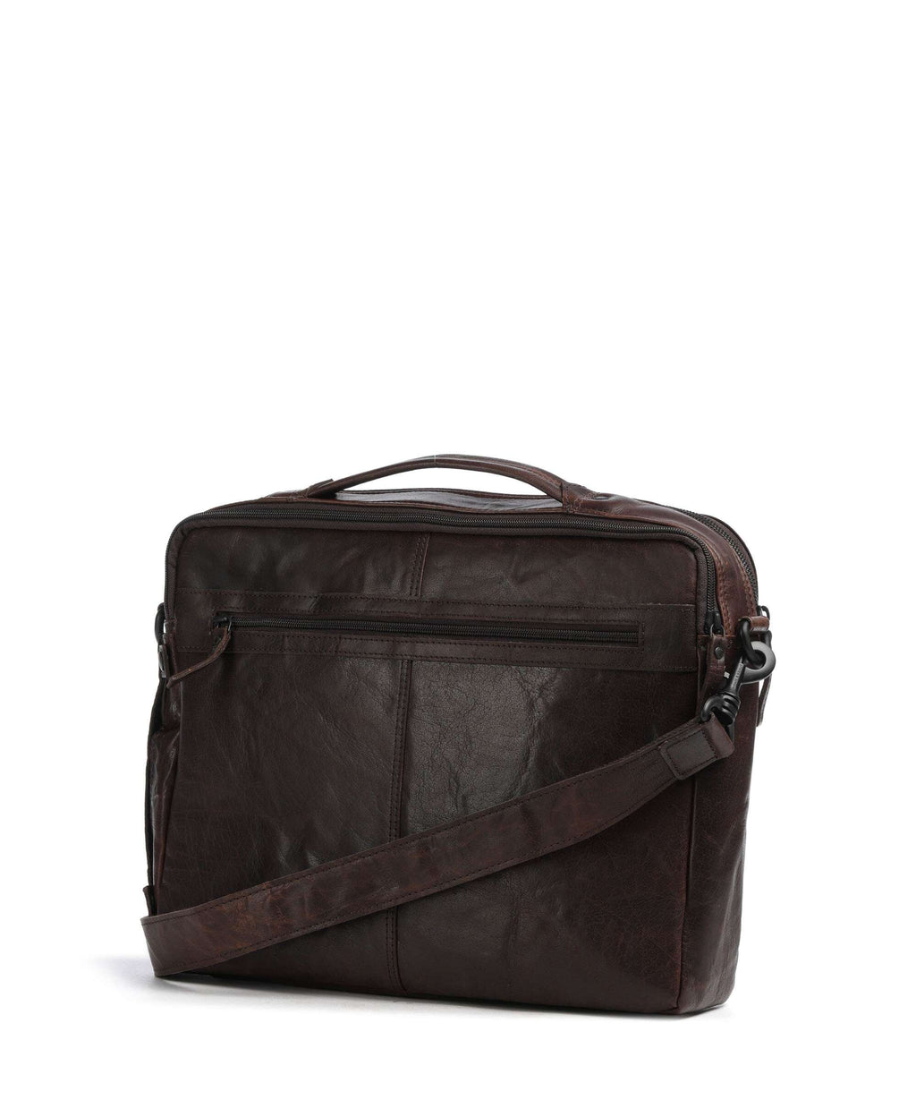 Spikes & Sparrow Bronco Henry Briefcase dark brown
