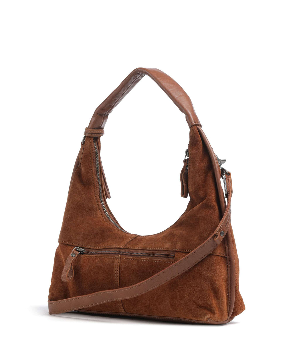 Spikes & Sparrow Suede Mix Gwyn Hobo bag mocca