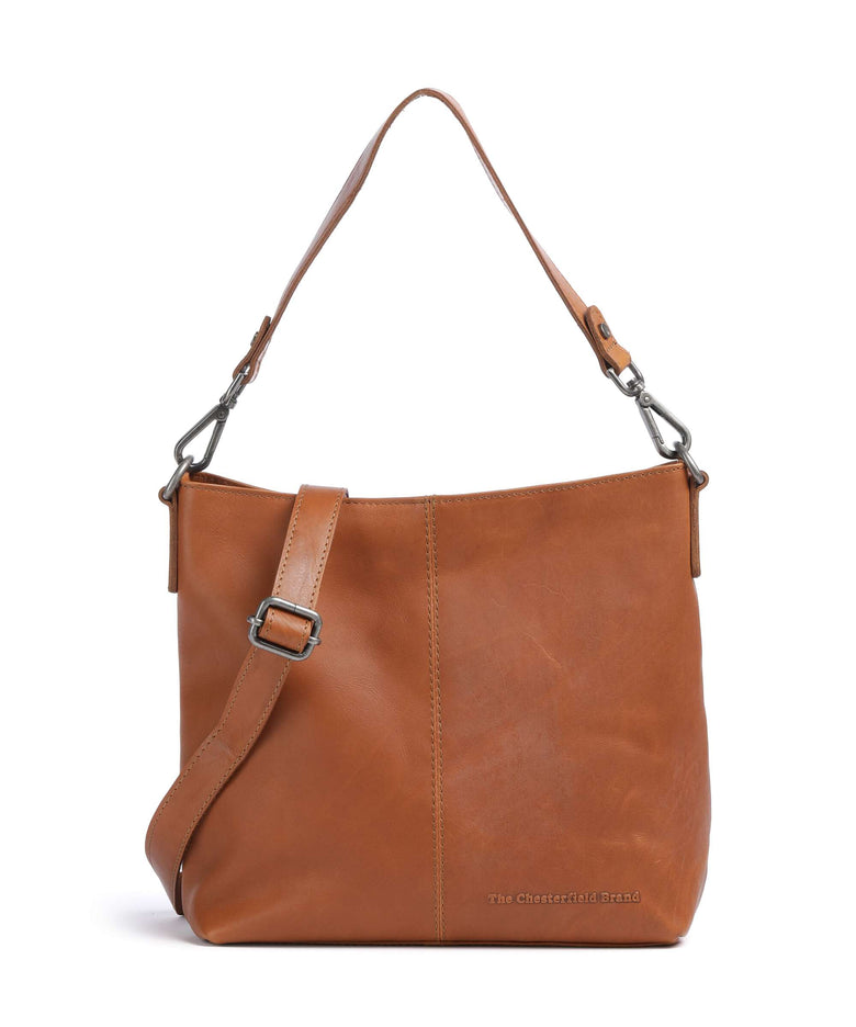 The Chesterfield Brand Cow Wax Pull Up Jen Hobo bag cognac