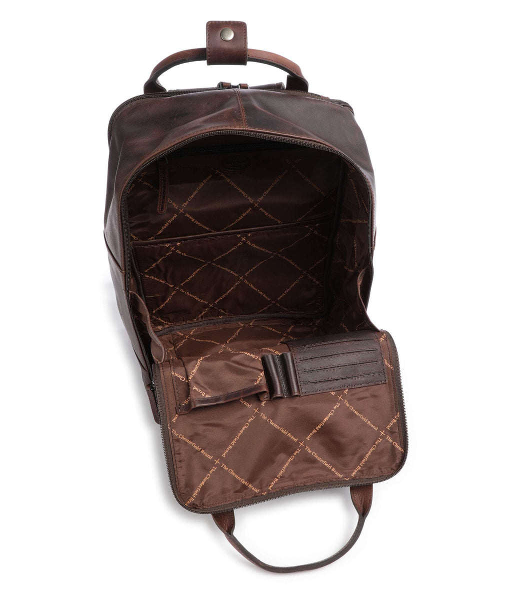 The Chesterfield Brand Cow Wax Pull Up Caicos Backpack brown