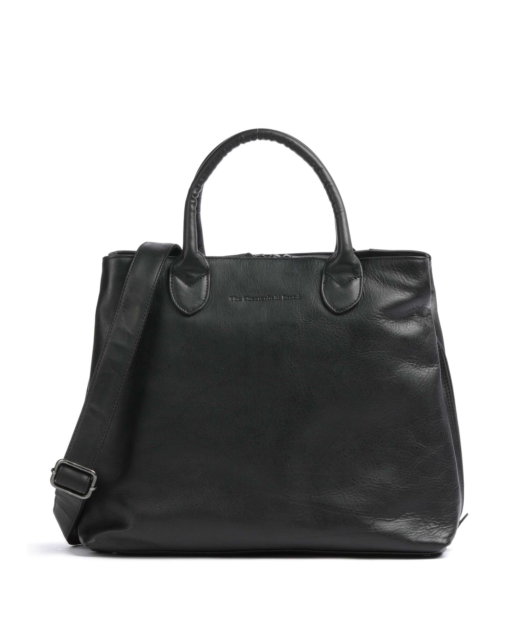 The Chesterfield Brand Wax Pull Up Cow Passau Handbag black