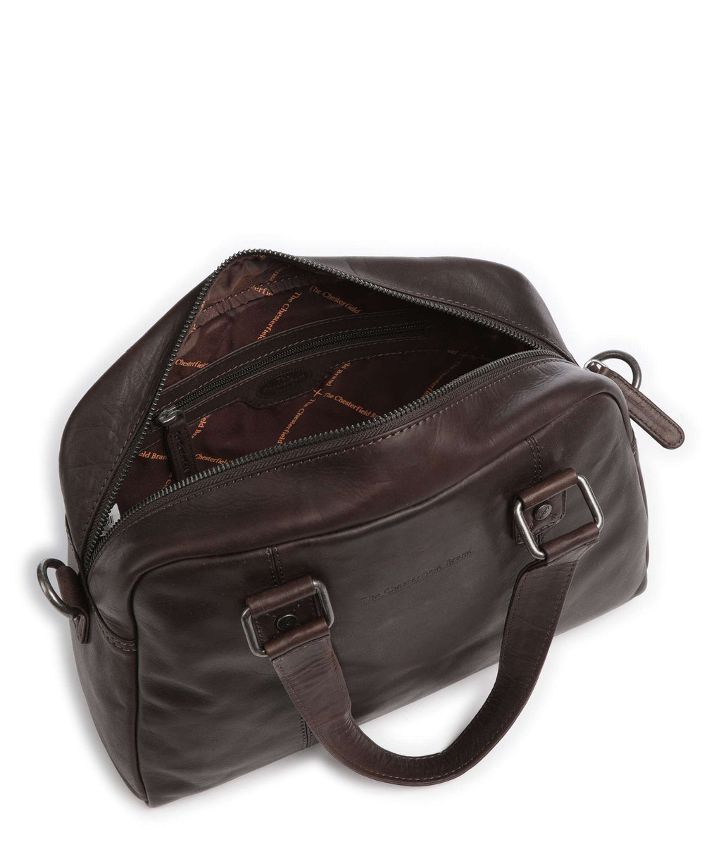 The Chesterfield Brand Wax Pull Up Cow Dover Handbag brown