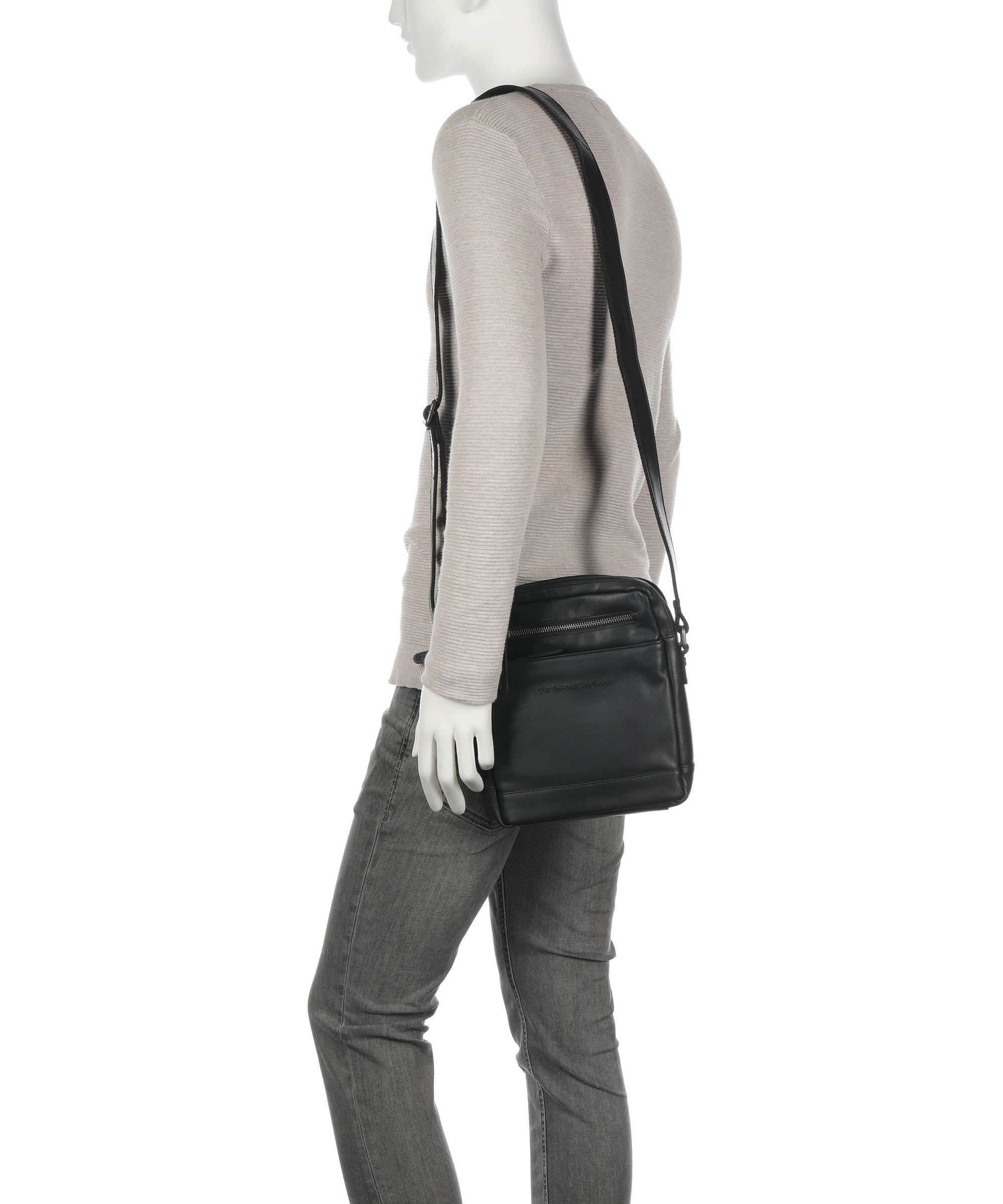 The Chesterfield Brand Cow Wax Pull Up Arnhem Crossbody bag black