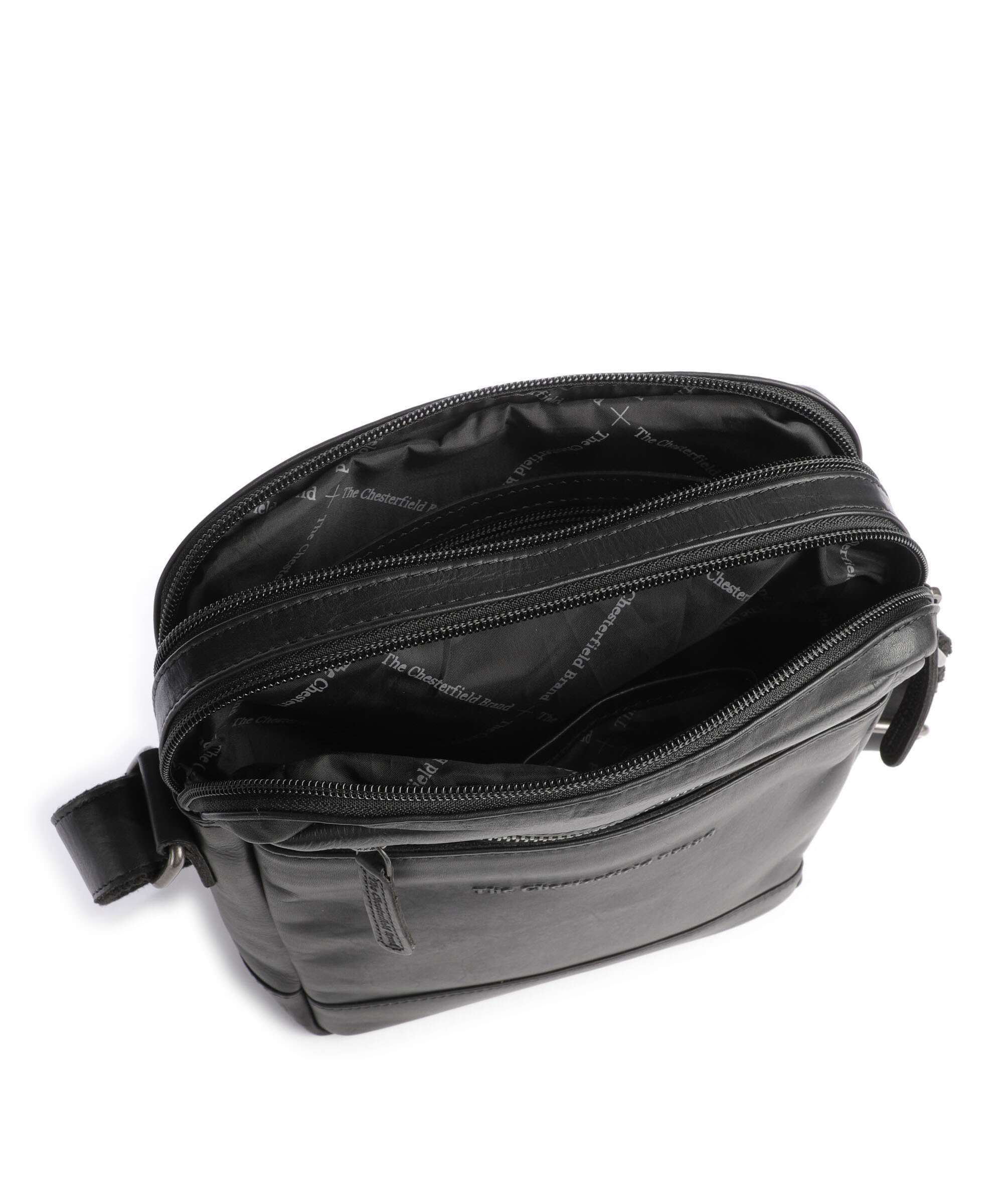 The Chesterfield Brand Cow Wax Pull Up Arnhem Crossbody bag black