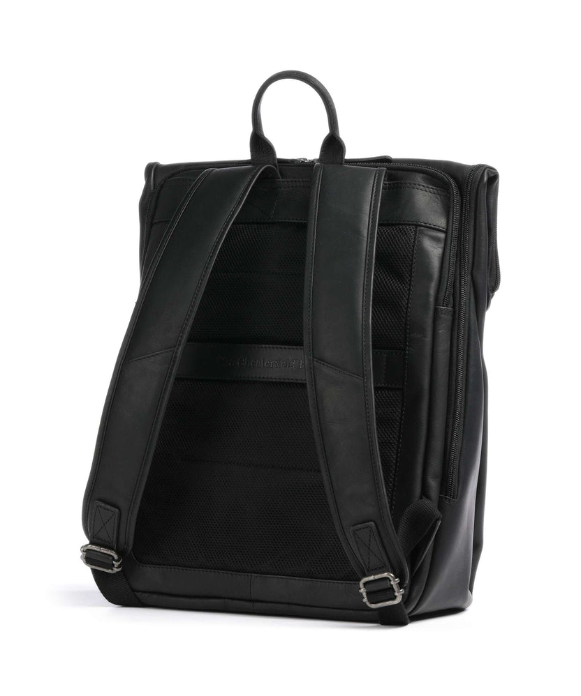 The Chesterfield Brand Cow Wax Pull Up Savona Backpack black