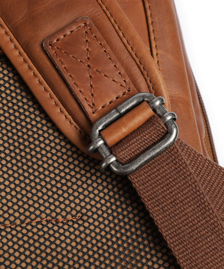 The Chesterfield Brand Cow Wax Pull Up Savona Backpack cognac
