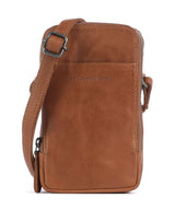 The Chesterfield Brand Cow Wax Pull Up Alesund Torebka na telefon cognac