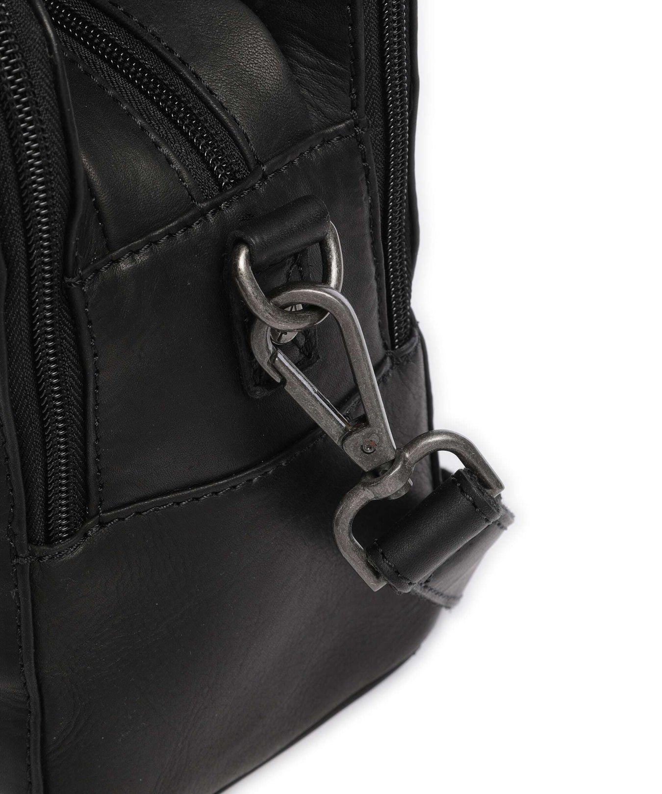 The Chesterfield Brand Cow Wax Pull Up Ezra Handbag black