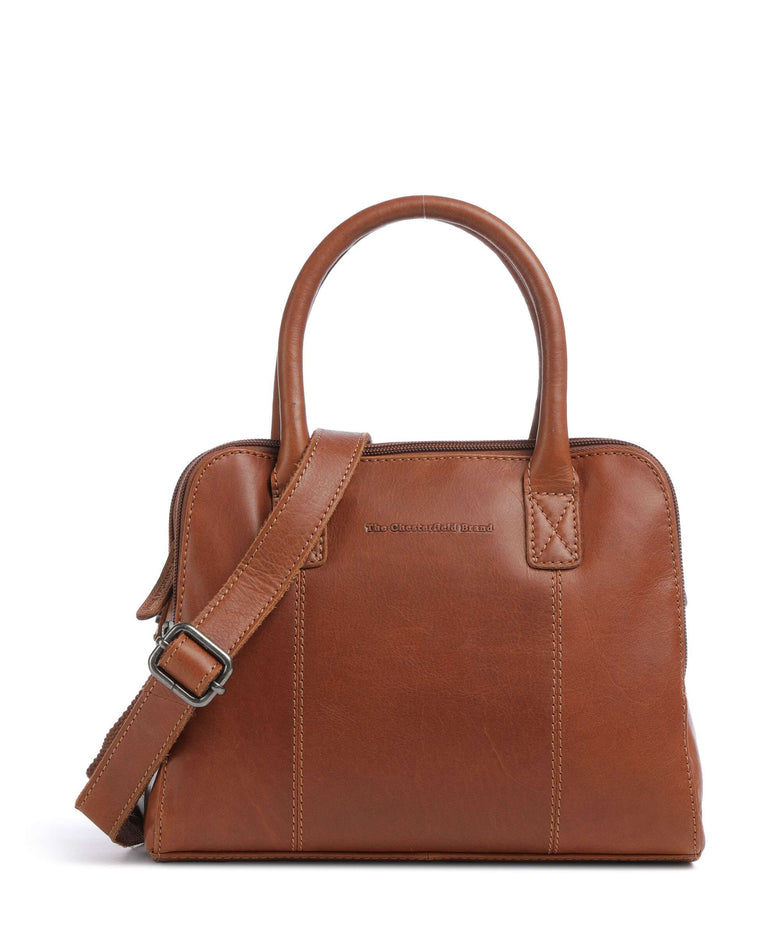 The Chesterfield Brand Cow Wax Pull Up Ezra Handbag cognac
