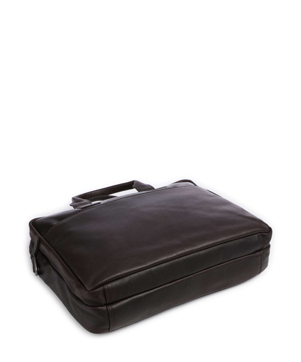 The Chesterfield Brand Cow Wax Pull Up Frazer Briefcase brown