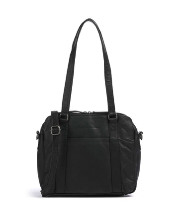 The Chesterfield Brand Cow Wax Pull Up Porlezza Torba na ramię black