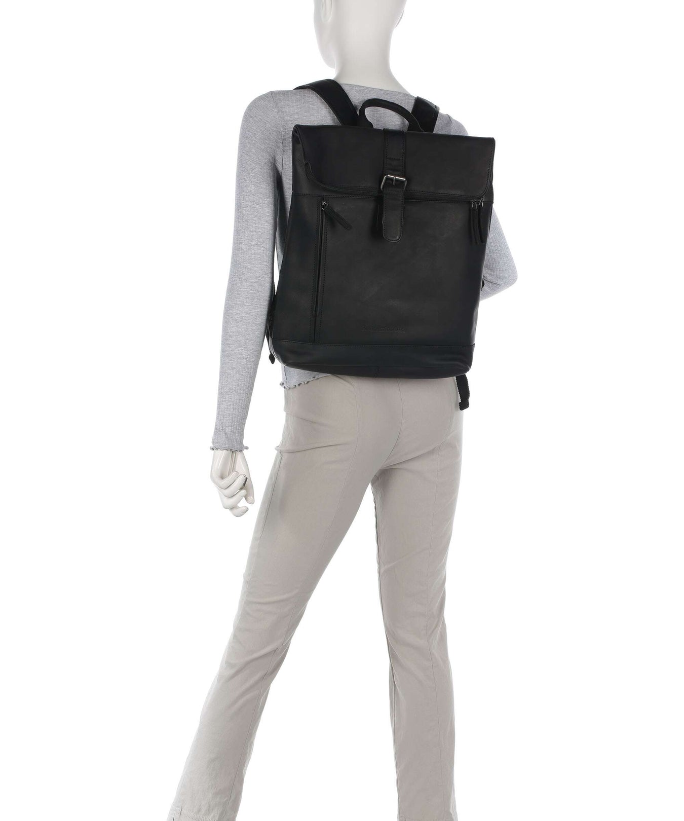 The Chesterfield Brand Cow Wax Pull Up Larsson Backpack black