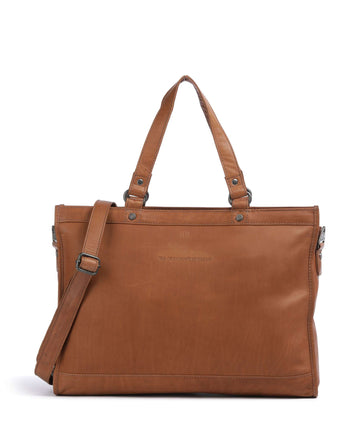 The Chesterfield Brand Cow Wax Pull Up Manly Torba na zakupy cognac