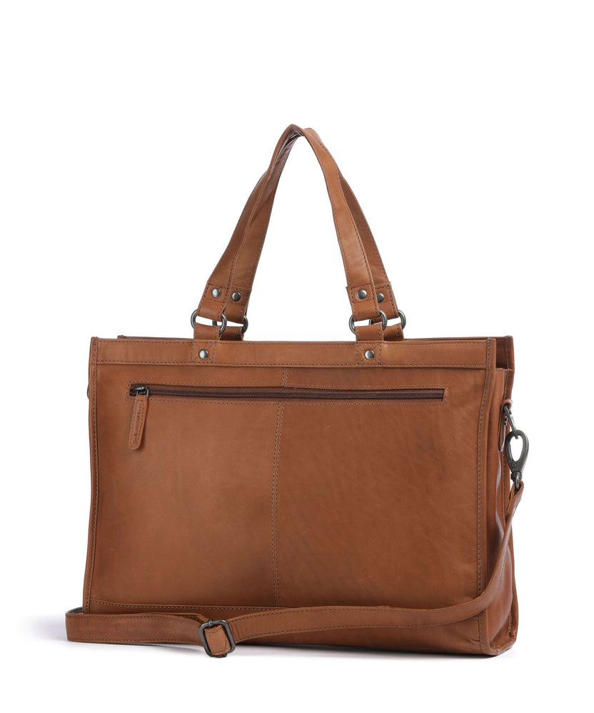 The Chesterfield Brand Cow Wax Pull Up Manly Tote bag cognac