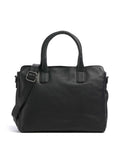 The Chesterfield Brand Wax Pull Up Cow Valmonte Handbag black
