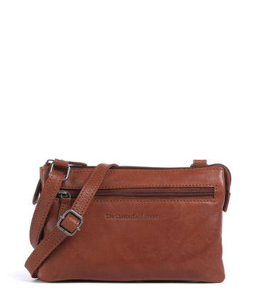 The Chesterfield Brand Washed Waxed Cow Osaka Torba przez ramię cognac