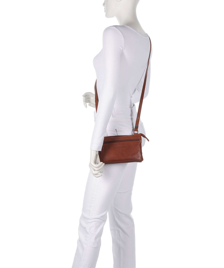 The Chesterfield Brand Washed Waxed Cow Osaka Crossbody bag cognac