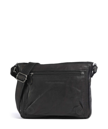 The Chesterfield Brand Washed Waxed Cow Aston Torba przez ramię black