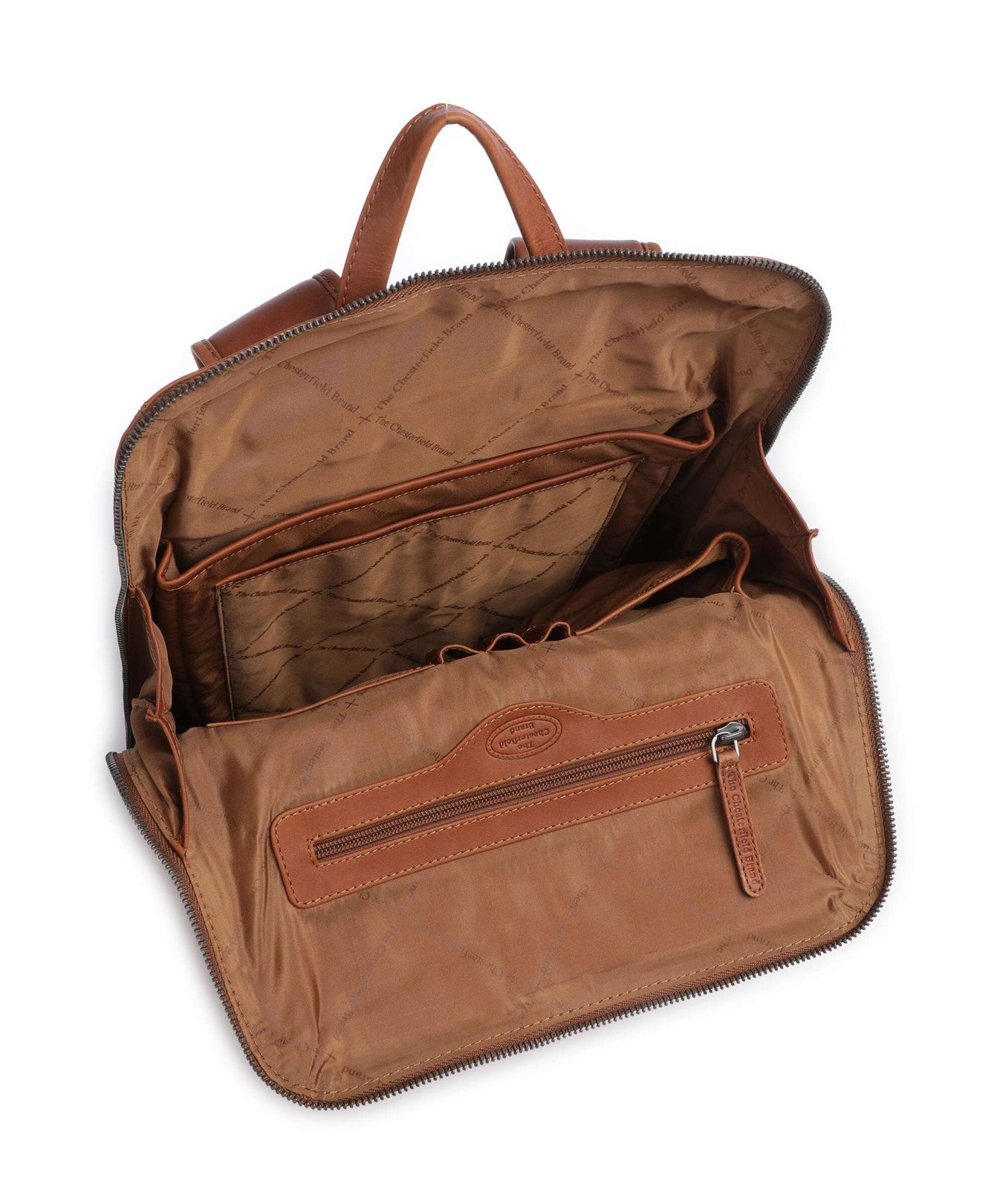 The Chesterfield Brand Wax Pull Up Cow Filmore Backpack cognac