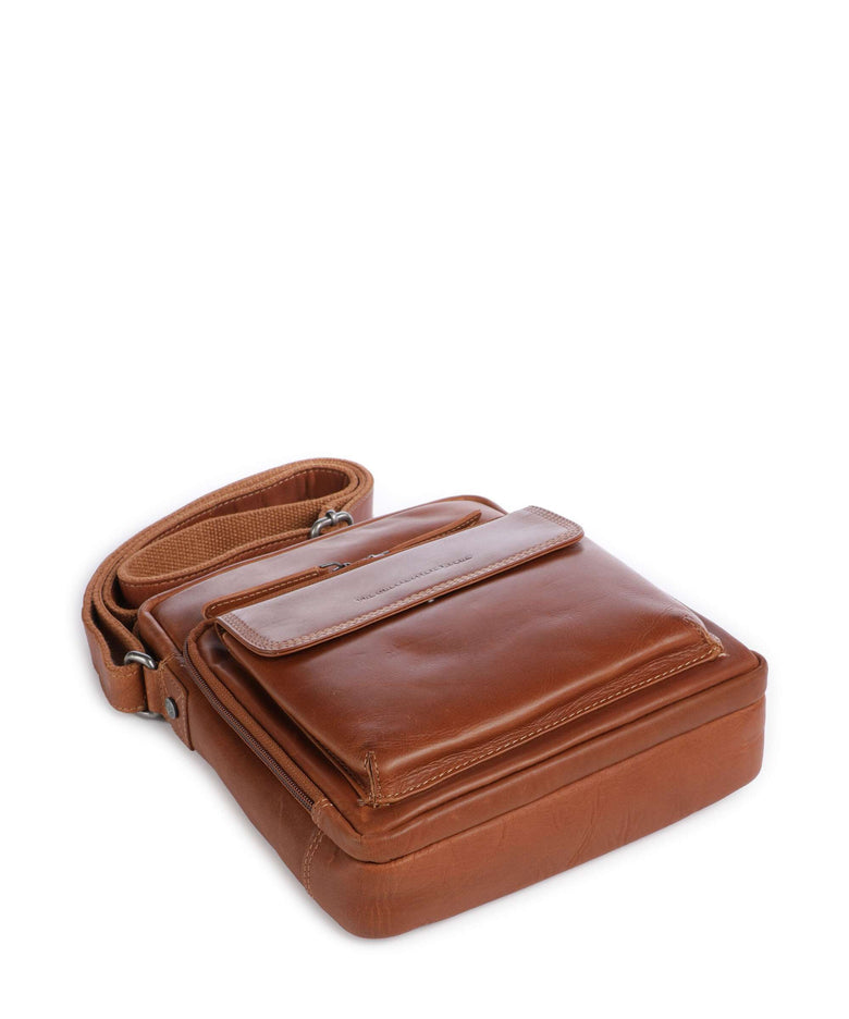 The Chesterfield Brand Wax Pull Up Cow Montira Crossbody bag cognac