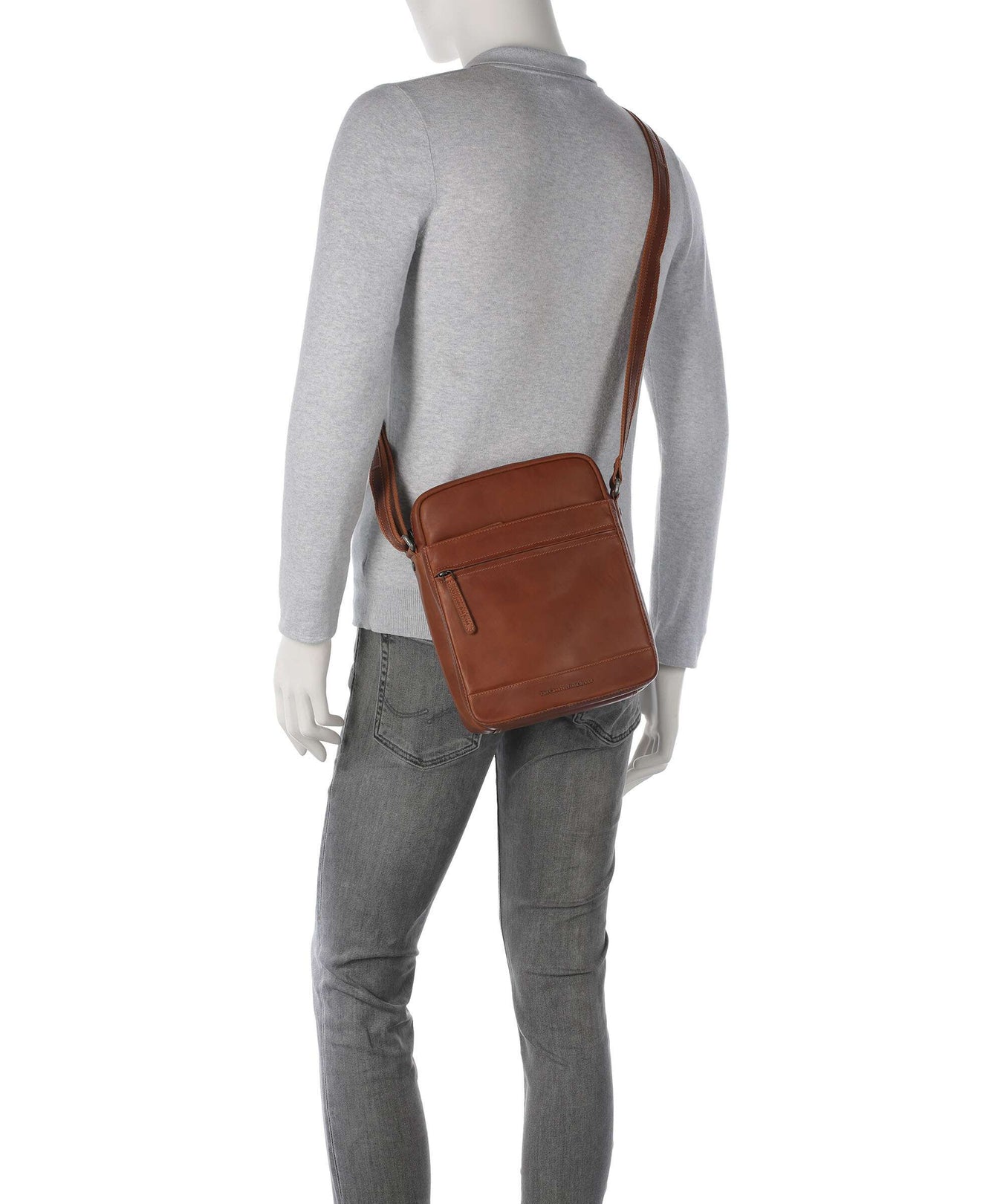 The Chesterfield Brand Wax Pull Up Cow Anzora Crossbody bag cognac