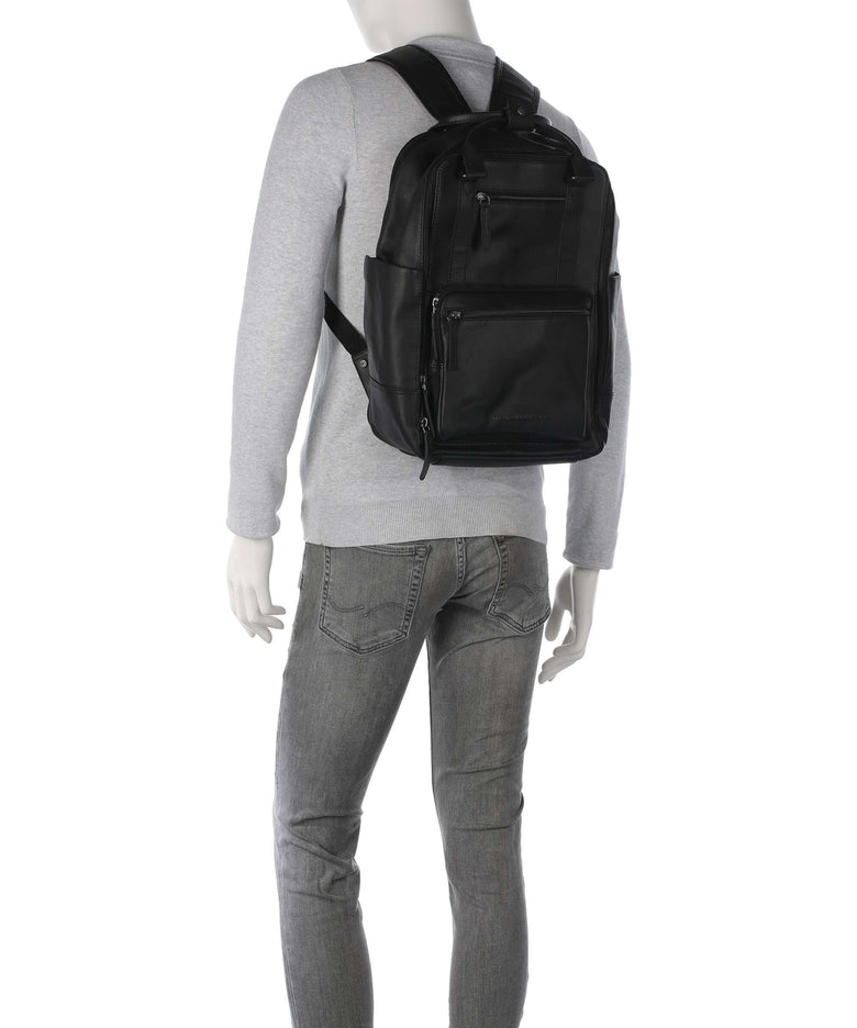 The Chesterfield Brand Wax Pull Up Cow Calden Backpack black