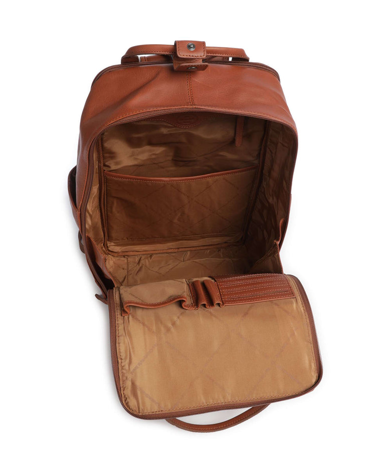The Chesterfield Brand Wax Pull Up Cow Calden Backpack cognac