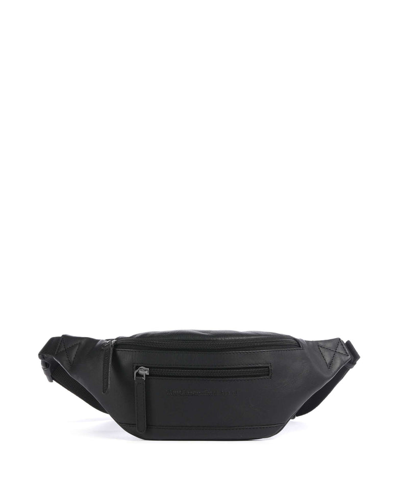 The Chesterfield Brand Wax Pull Up Cow Brana Belt bag black